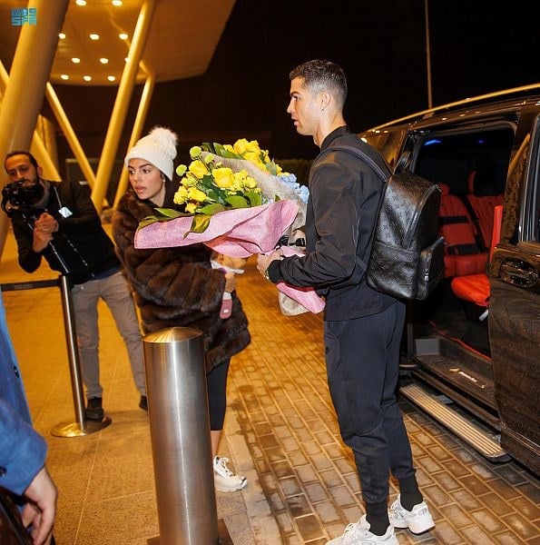 Cristiano Ronaldo arrived in Riyadh on Monday night (SPA)