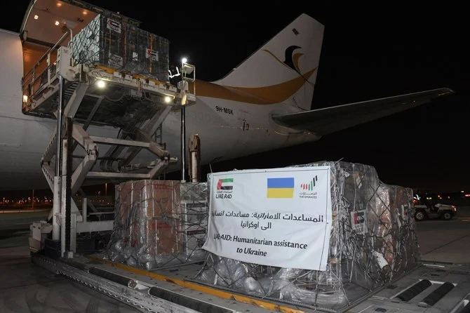 The UAE earlier announced sending a shipment of 2,500 household generators to support Ukrainian civilians battling winter amid the war. (WAM)