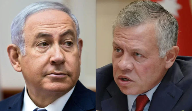 Israeli Prime Minister Benjamin Netanyahu and Jordanian King Abdullah II. (AFP file photo)