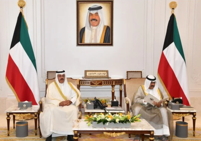 Kuwait Prime Minister Sheikh Ahmad Nawaf Al-Sabah submitted the resignation of his cabinet to Crown Prince Sheikh Meshal Al-Ahmad Al-Sabah on Monday. (File/KUNA)