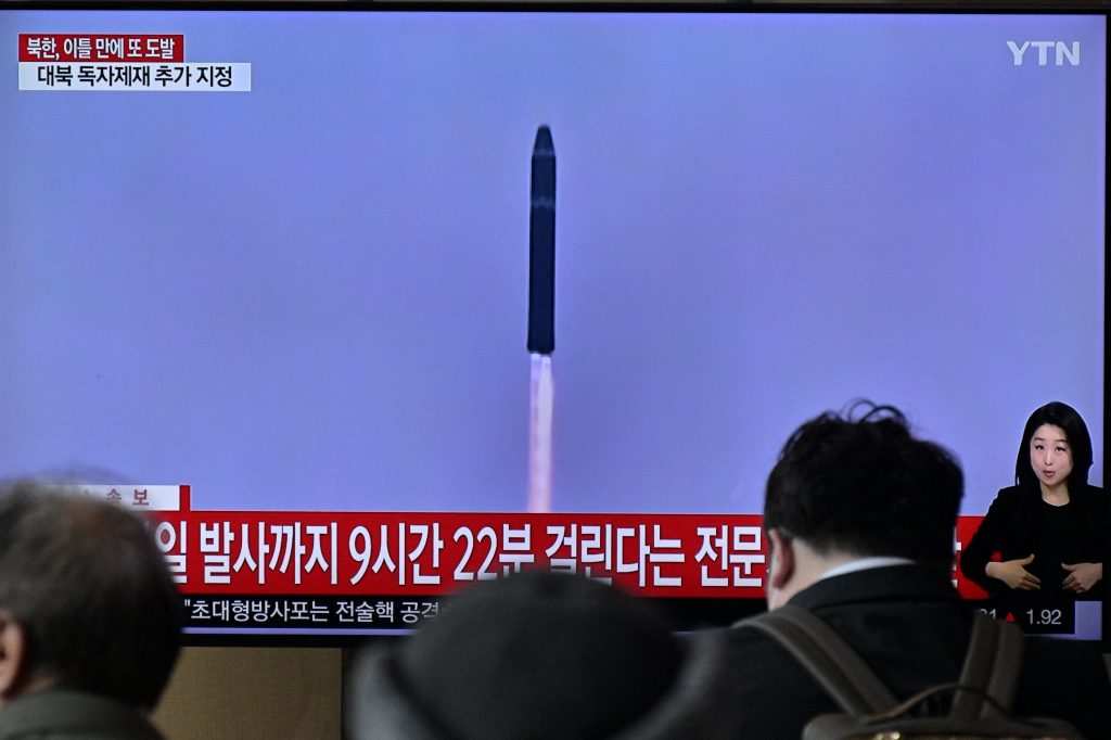 The Japanese government said it has made a solemn protest to North Korea, condemning the missile launches as a threat to regional security. (AFP)