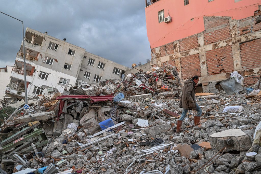 The aftermath of the February 6 deadly earthquake that hit Syria and Turkey, which left more than 41,000 dead. (AFP)