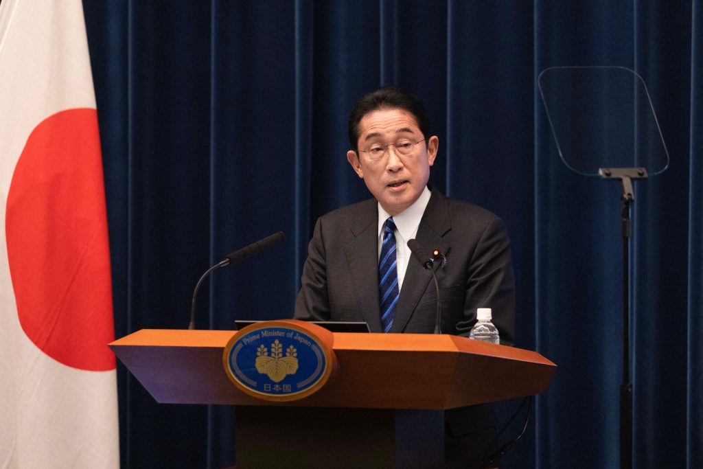 Fumio Kishida said that his country will steadily implement sanctions against Russia over its invasion of Ukraine. (AFP)