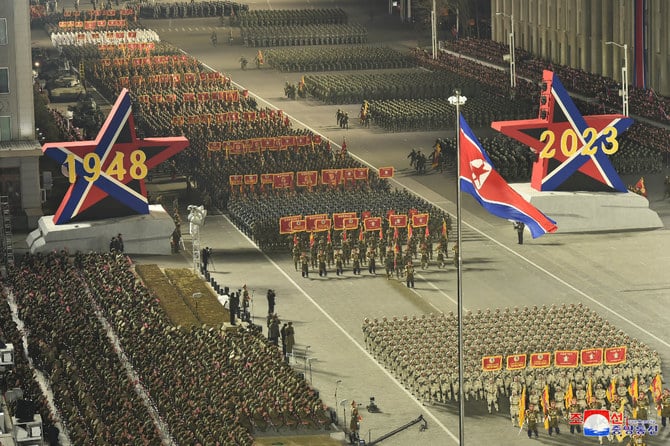 Military parade to mark the founding anniversary of North Korea's army, at Kim Il Sung Square in Pyongyang