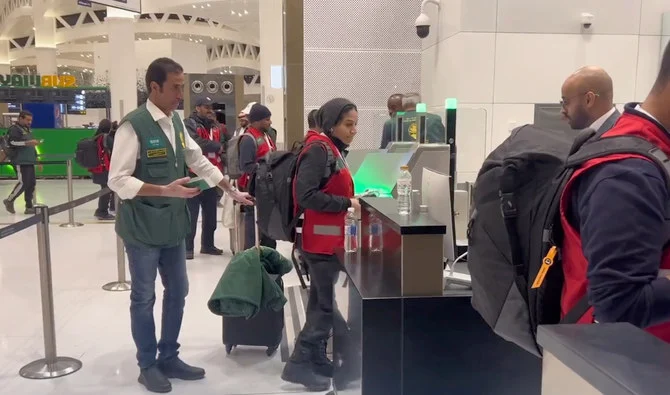 Specialists from King Salman Humanitarian Aid and Relief Center, also known as KSrelief, departed King Khalid airport in the Saudi capital. (Ekhbariya)