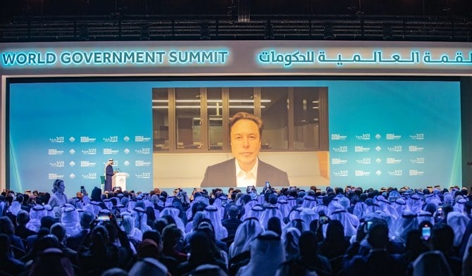 Business magnate Elon Musk warned about the need to be cautious over being ‘too much of a world of a single civilization.’ (AN Photo/Mohamed Fawzy)