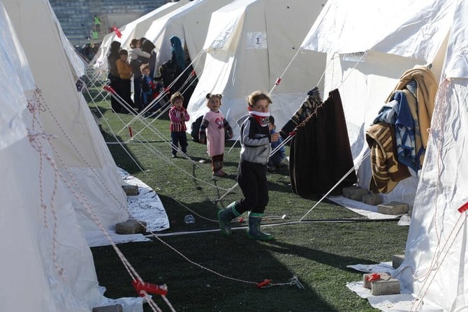 The international community must not abandon the 4 million children in Syria for whom the Feb. 6 earthquakes came as “a trauma on top of trauma,” the UN’s Children’s Fund, UNICEF, has warned. (AFP)