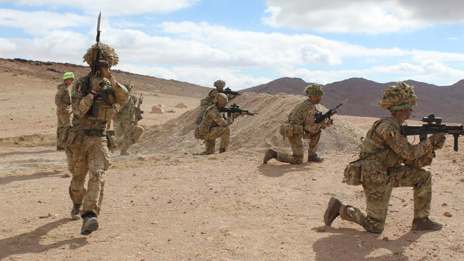 British forces on a previous exercise in Jordan. (British Army/File Photo)