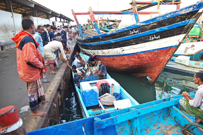 The internationally recognized government of Yemen has halted all exports of fresh fish in response to a fish shortage in the local market and soaring domestic prices. KSrelief is working on opening ports that border the Gulf of Aden in Abyan, Lahij, Djale, Taiz, Hajjah and Amran in Yemen. (Shutterstock)