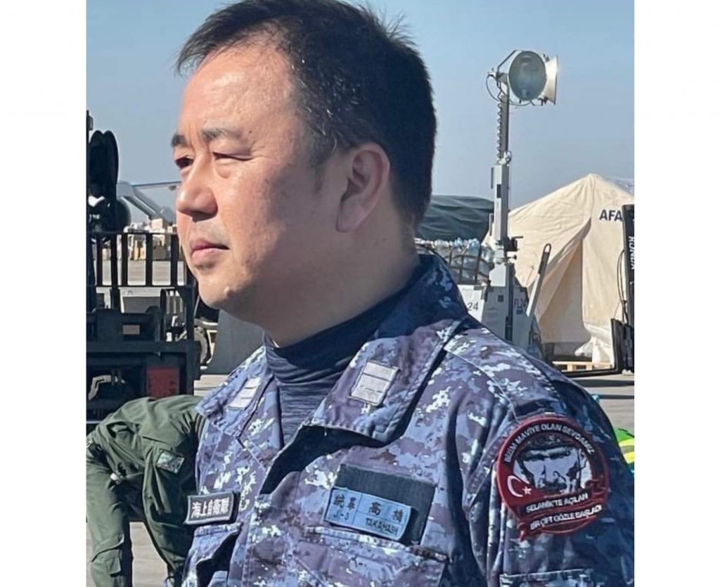 Japanese Lieutenant Colonel Takahashi Yosuke wearing a badge of Mustafa Kemal Ataturk. (Instagram)