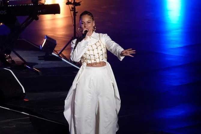 Alicia Keys performed at The Maraya concert hall in AlUla last year. (AN Photo/Huda Bashatah)