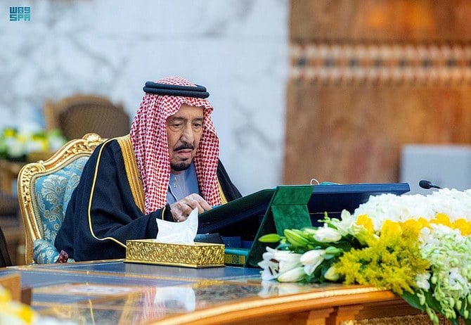 King Salman of Saudi Arabia chaired a cabinet meeting, during which the Kingdom expressed solidarity for countries impacted by devastating earthquakes in Turkiye and Syria that killed over 5,000 people. (SPA)