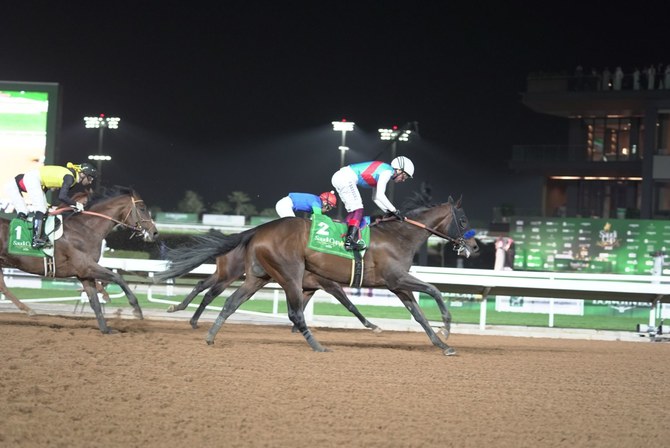 Panthalassa made all the running under Yutaka Yoshida as the Japanese winner beat out Frankie Dettori and Country Grammer for victory in the $20 million Group 1 Saudi Cup race. (AN Photo/Huda Bashatah)