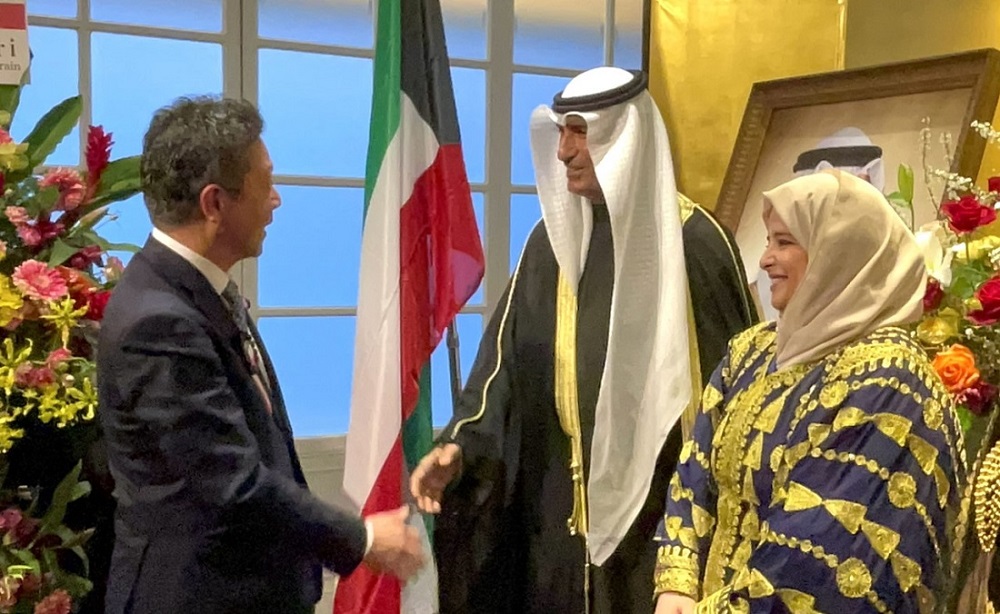 The Embassy of Kuwait held a celebration on Tuesday hosted by Ambassador Sami Al-Zamanan and YAMADA Kenji, Japan’s State Minister of Foreign Affairs on the occasion of the 62nd anniversary of Kuwait’s independence and the 32nd anniversary of its liberation. (ANJ)