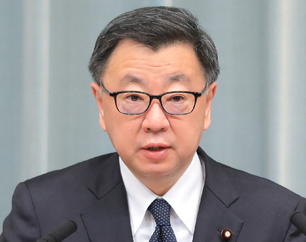 Cabinet Affairs Minister MATSUNO Hirokazu.