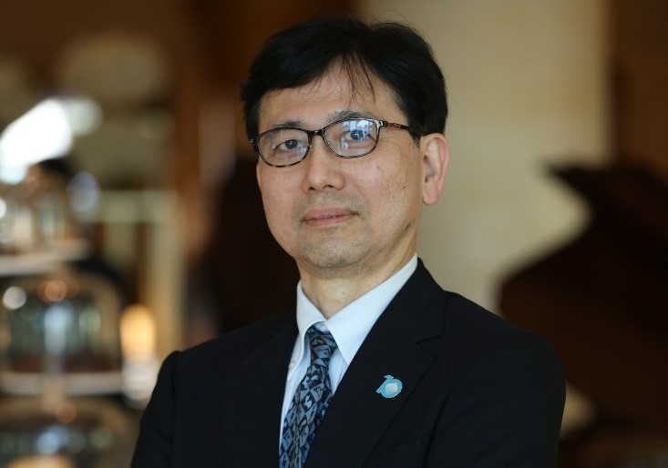Japanese Cabinet Secretary for Public Affairs SHIKATA Noriyuki at the World Government Summit in Dubai. (AN Photo/Abdullah Rammal)