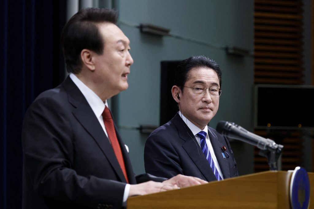 The president said Japan and South Korea need to leave their past behind. (AFP)