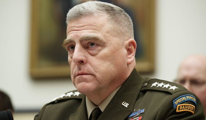 Army General Mark Milley, chairman of the Joint Chiefs of Staff, flew to Syria to assess efforts to prevent a resurgence of Daesh. (AP/File Photo)