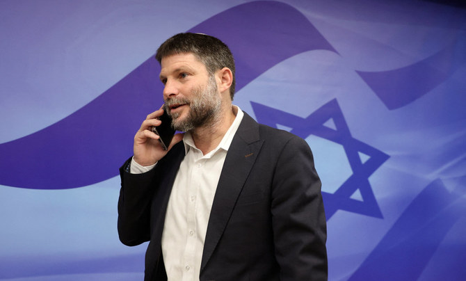 Israeli Minister of Finance and religious zealot Bezalel Smotrich arrives to attend the weekly cabinet meeting at the prime minister's office in Jerusalem on March 5, 2023. (Pool via REUTERS)