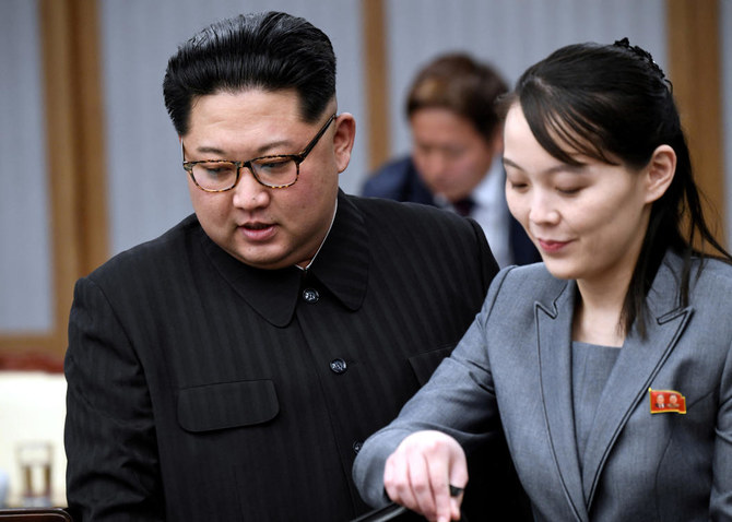 North Korean leader Kim Jong Un and his sister Kim Yo Jong have been engaging in fiery rhetoric in response to tightened security partnership between the US and South Korea. (Korea Summit Press Pool via Reuters)