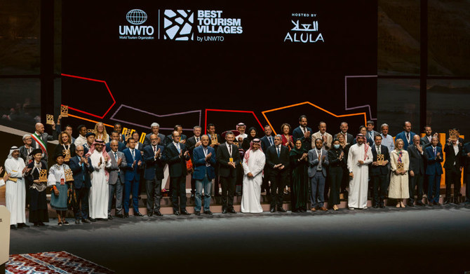 International delegates and representatives gather in Maraya in Al Ula for Best Tourism Villages Ceramony by UNWTO. (AN photo by Abdulrahman Bin Shalhoub)