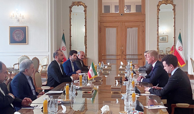 UN Yemen envoy Hans Grundberg holds talks with Iranian Foreign minister Hossein Amir-Abdollahian and other Iranian officials in Tehran. (Supplied)