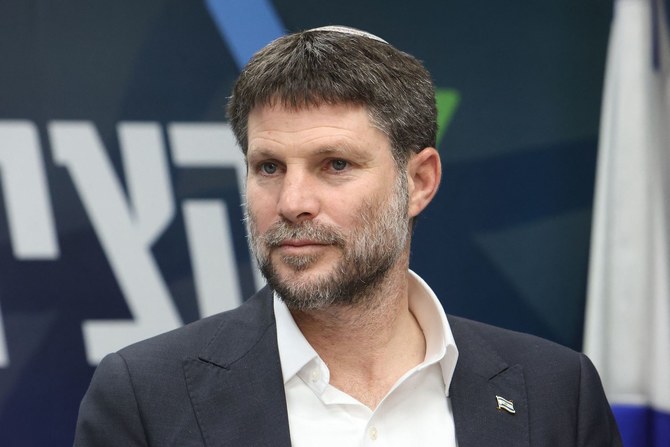 Israel's Finance Minister Bezalel Smotrich attends a meeting at the parliament, Knesset, in Jerusalem on March 20, 2023. (AFP)