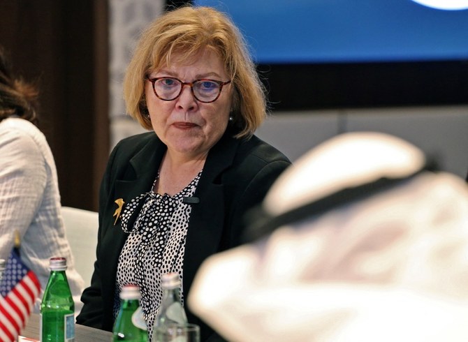 Barbara Leaf, the US assistant secretary of state for Near Eastern affairs. (AFP/File)