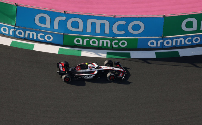 Haas' Nico Hulkenberg during practice at the Jeddah Corniche Circuit on March 17, 2023. (Reuters)