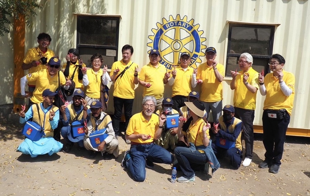 The Rotary Foundation delegation who conducted a polio campaign vaccination in Karachi, Pakistan in mid-March. (ANJ)