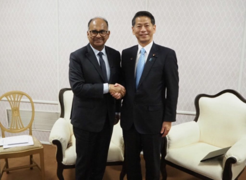 State Minister for Foreign Affairs of Japan met with Mauritian Foreign Minister Alan Ganoo, who stated that Mauritius supports a Free and Open Indo-Pacific and expressed his hope to further develop bilateral relations. (MOFA)