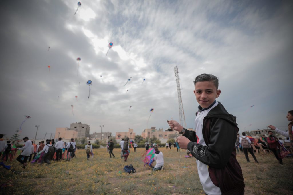 The UNRWA event also organized Japan-related activities such as origami and bamboo planting. (UNRWA)