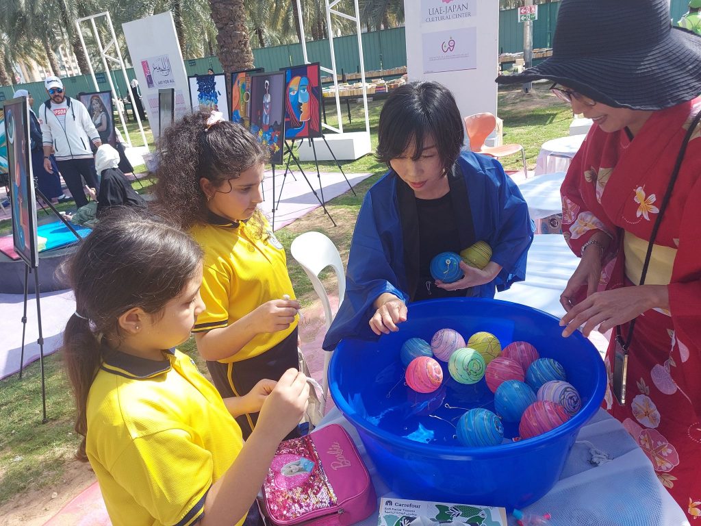 Visitors at the event enjoyed Japanese activities such as: Origami, Japanese Calligraphy, and Yoyo fishing.