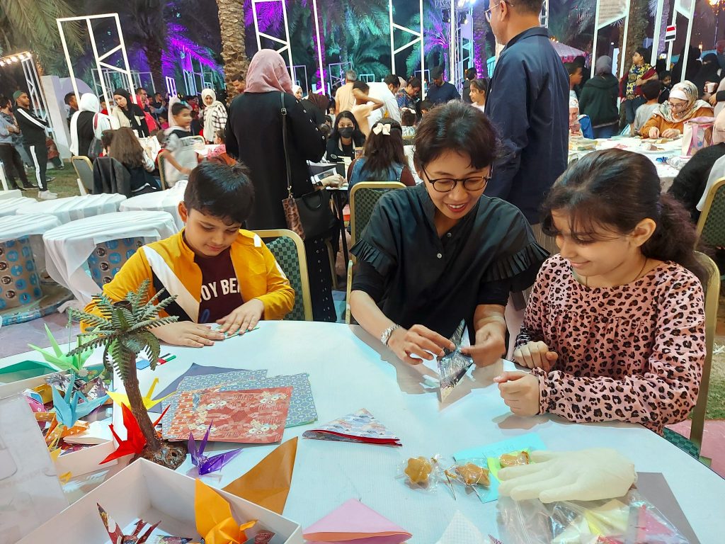 Visitors at the event enjoyed Japanese activities such as: Origami, Japanese Calligraphy, and Yoyo fishing.