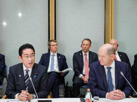 Germany Chancellor Olaf Scholz and Japan Prime Minister Fumio Kishida. (Reuters)