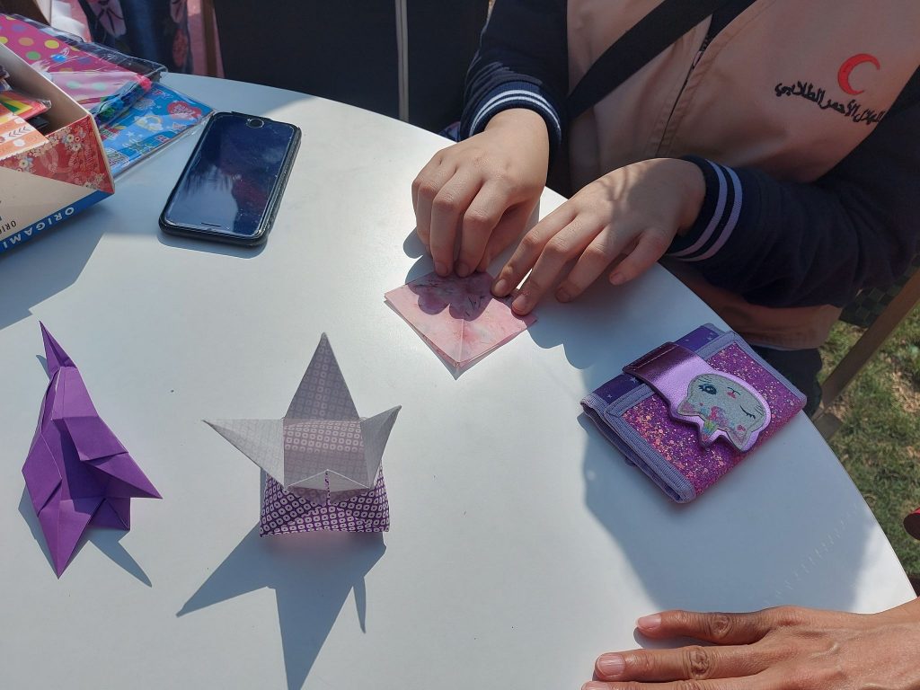 Visitors at the event enjoyed Japanese activities such as: Origami, Japanese Calligraphy, and Yoyo fishing.