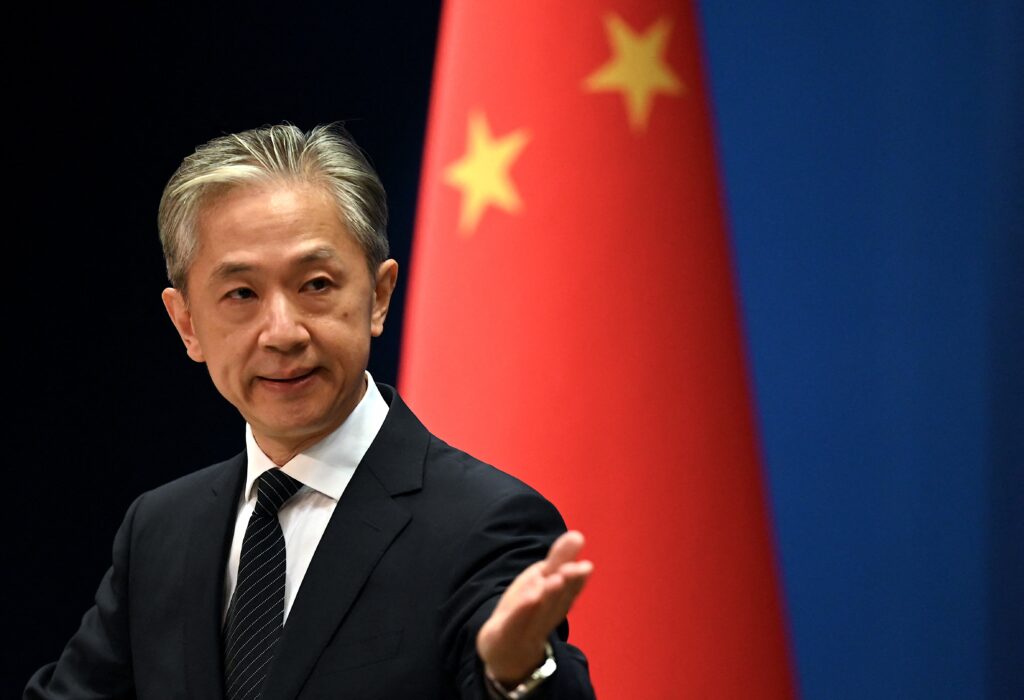 Chinese Foreign Ministry spokesman Wang Wenbin. (AFP)