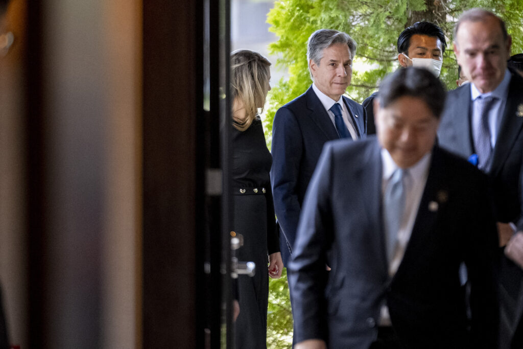 Japanese Foreign Minister Yoshimasa Hayashi and U.S. Secretary of State Antony Blinken agreed on Monday to promote efforts to strengthen the deterrence and response capabilities of the Japan-U.S. alliance. (AFP)