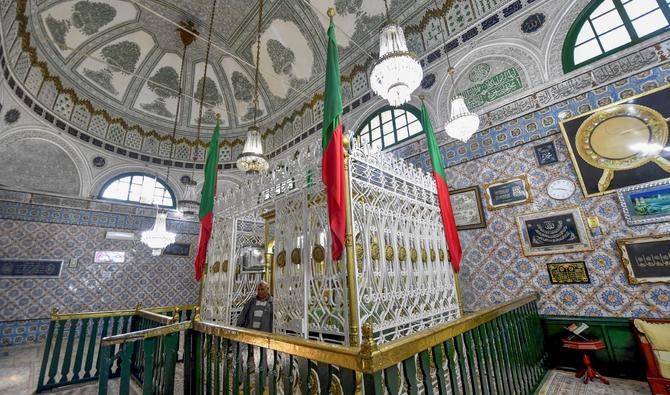 A man visits the Sidi Mahrez mosque in the Bab Souika district of Tunis during the month of Ramadan. (AFP)