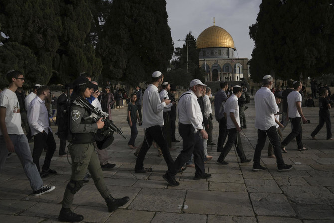 Tensions continue to mount in the region following military raids at the Al Aqsa Mosque during Ramadan prayers. (AP/Mahmoud Illean)