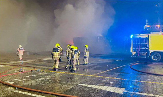 Firefighters rushed to the scene and evacuated the building six minutes after being notified of the fire at 12:35 p.m. (File/AFP)