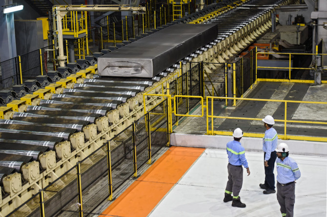 Maaden Aluminum Factory in Ras Al-Khair, a joint venture between the Saudi Arabian Mining Company and Alcoa. (AFP)