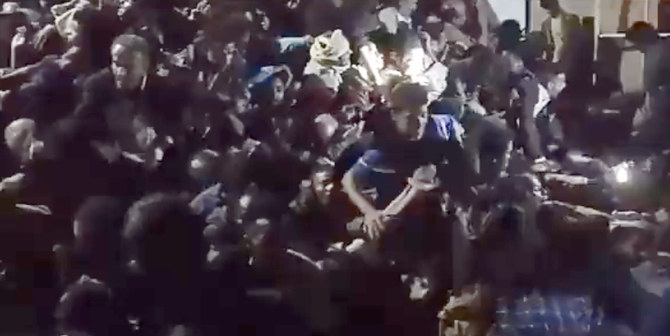 Social media image purportedly of the stampede site in Sanaa.