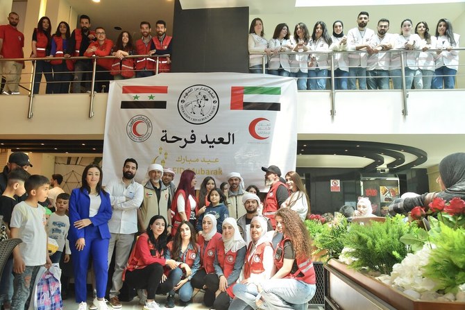 The Emirates Red Crescent entertained 150 orphans and children with cancer in Syria’s Latakia governorate on the first day of Eid Al-Fitr. (WAM)