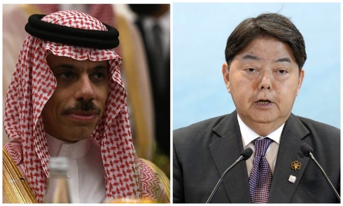 Saudi Foreign Minister Prince Faisal bin Farhan received a phone call from his Japanese counterpart HAYASHI Yoshimasa on Monday. (File/AFP)