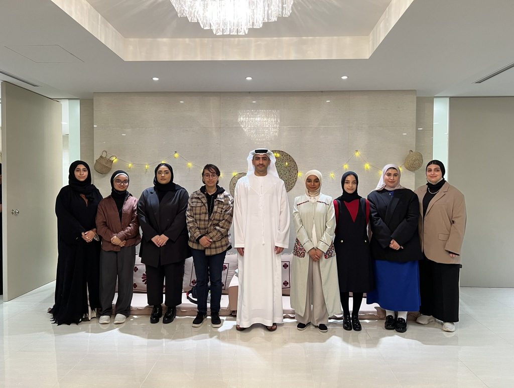 The Ambassador encouraged students to study hard and highlighted the country's commitment to investing in students and the education sector. (Twitter/@UAEEmbTokyo)
