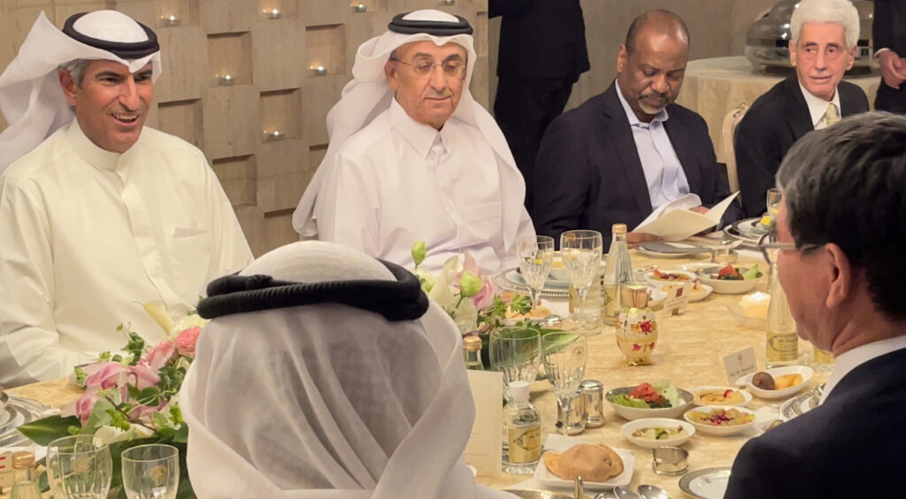 The ambassadors of Palestine, the United Arab Emirates, Qatar, Bahrain, Lebanon, Egypt, Tunisia, Algeria, Mauritania and Djibouti attended the event.