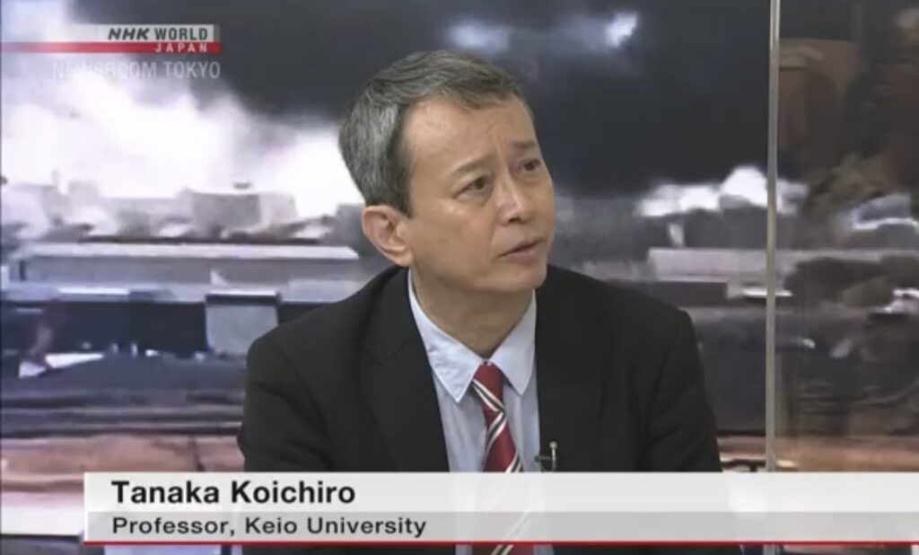 Tanaka Koichiro commenting on the situation in Sudan on the 