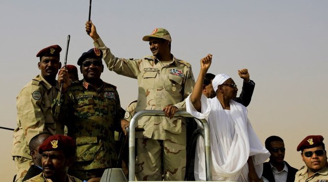 Lt Gen Mohamed Hamdan Dagalo greets his supporters, Aprag village, 60 kms from Khartoum, Sudan, June 22, 2019. (Reuters)