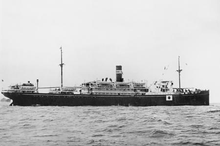 This photo provided by the Australian War Memorial shows the Montevideo Maru. (Australian War Memorial via AP)